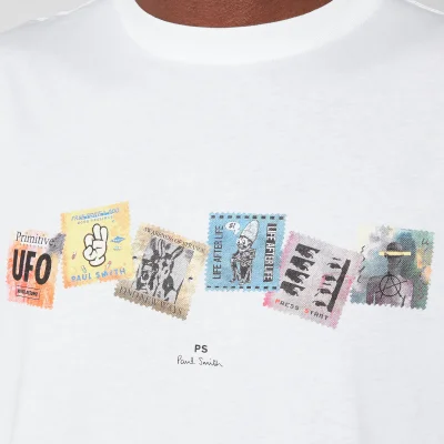 PS Paul Smith Men's Regular Fit Stamps T-Shirt - White