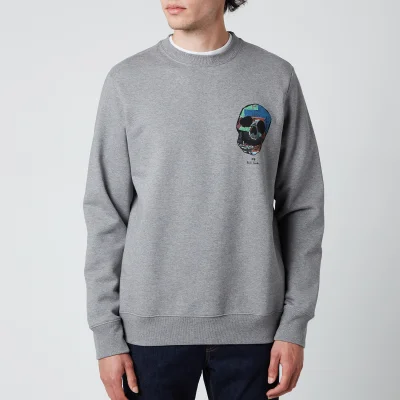 PS Paul Smith Men's Regular Fit Skull Sweatshirt - Melange Grey