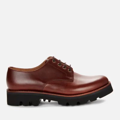 Grenson Men's Landon Leather Derby Shoes - Chestnut