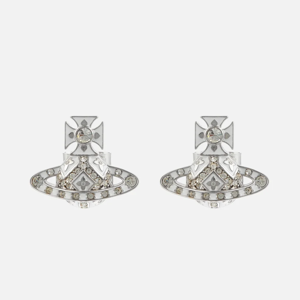 Vivienne Westwood Women's Beryl Bas Relief Earrings - Rhodium White Crystal Image 1