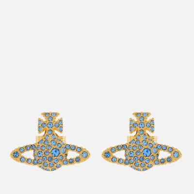 Vivienne Westwood Women's Grace Bas Relief Stud Earrings - Gold Light Sapphire