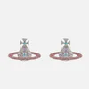 Vivienne Westwood Women's Kika Earrings - Rhodium Crystal Light Rose Violet Aqua Bohemica - Image 1