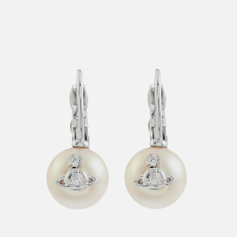 Vivienne Westwood Women's Gia Drop Earrings - Rhodium Creamrose Image 1