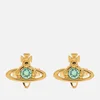Vivienne Westwood Women's Nano Solitaire Earrings - Gold Chrysolite - Image 1