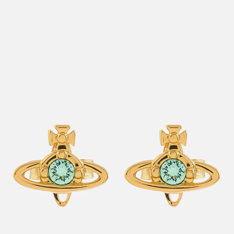 Vivienne Westwood Women's Nano Solitaire Earrings - Gold Chrysolite Image 1