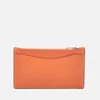 Coach Men's Zip Card Case In Colour Block Leather - Spice Orange/Dark Saddle - Image 1