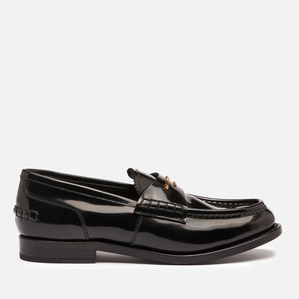 Alexander Wang Women's Carter Logo Letters Leather Loafers - Black Image 1