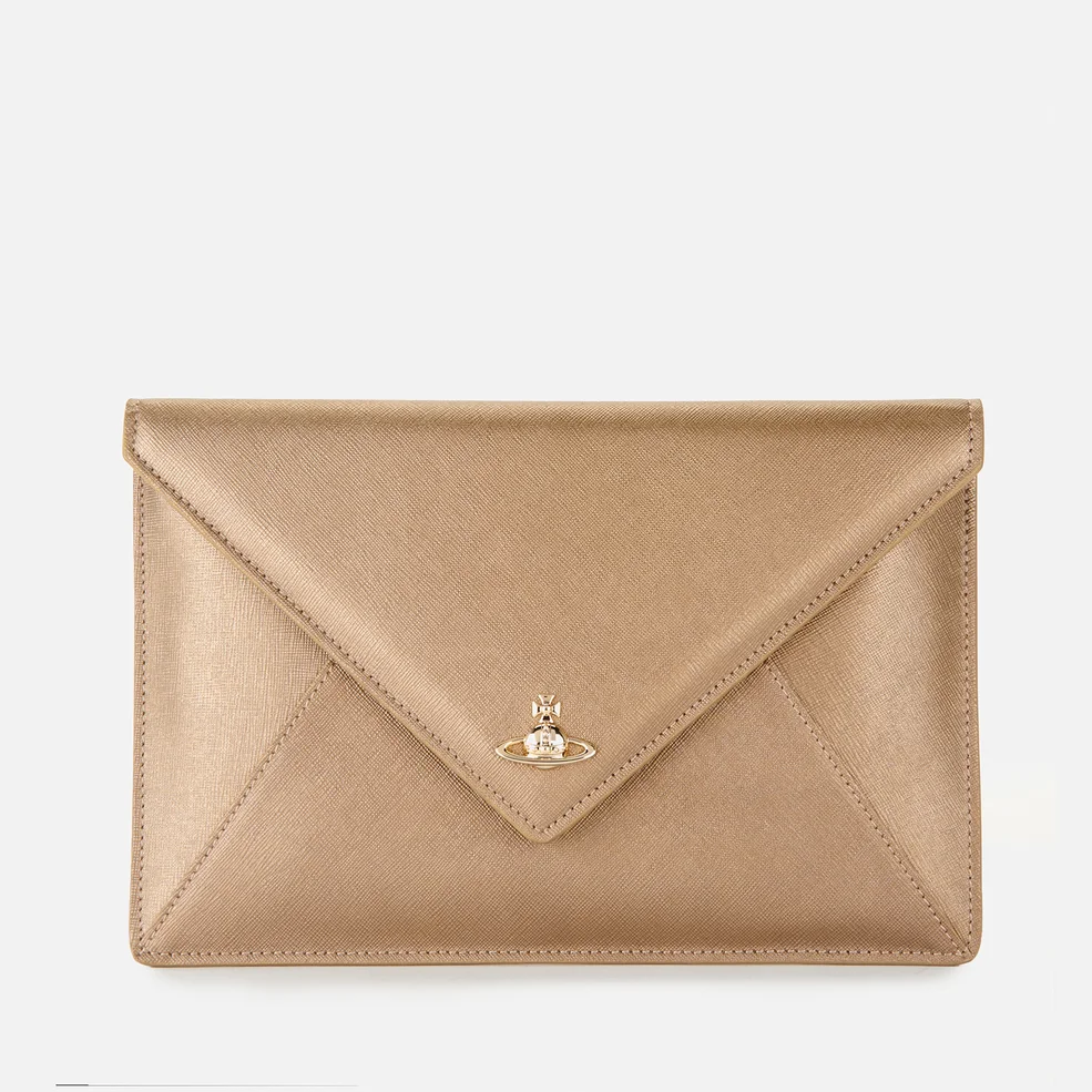 Vivienne Westwood Women's Victoria Envelope Clutch Bag - Gold Image 1