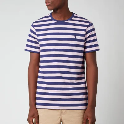 Polo Ralph Lauren Men's Jersey Stripe T-Shirt - Boathouse Navy/Garden Pink