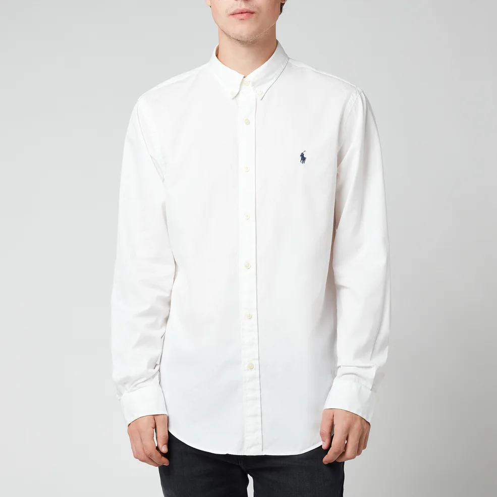 Polo Ralph Lauren Men's Slim Fit Garment Dyed Chino Shirt - White Image 1