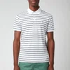 Polo Ralph Lauren Men's Pima Stripe Polo Shirt - White/French Navy - Image 1