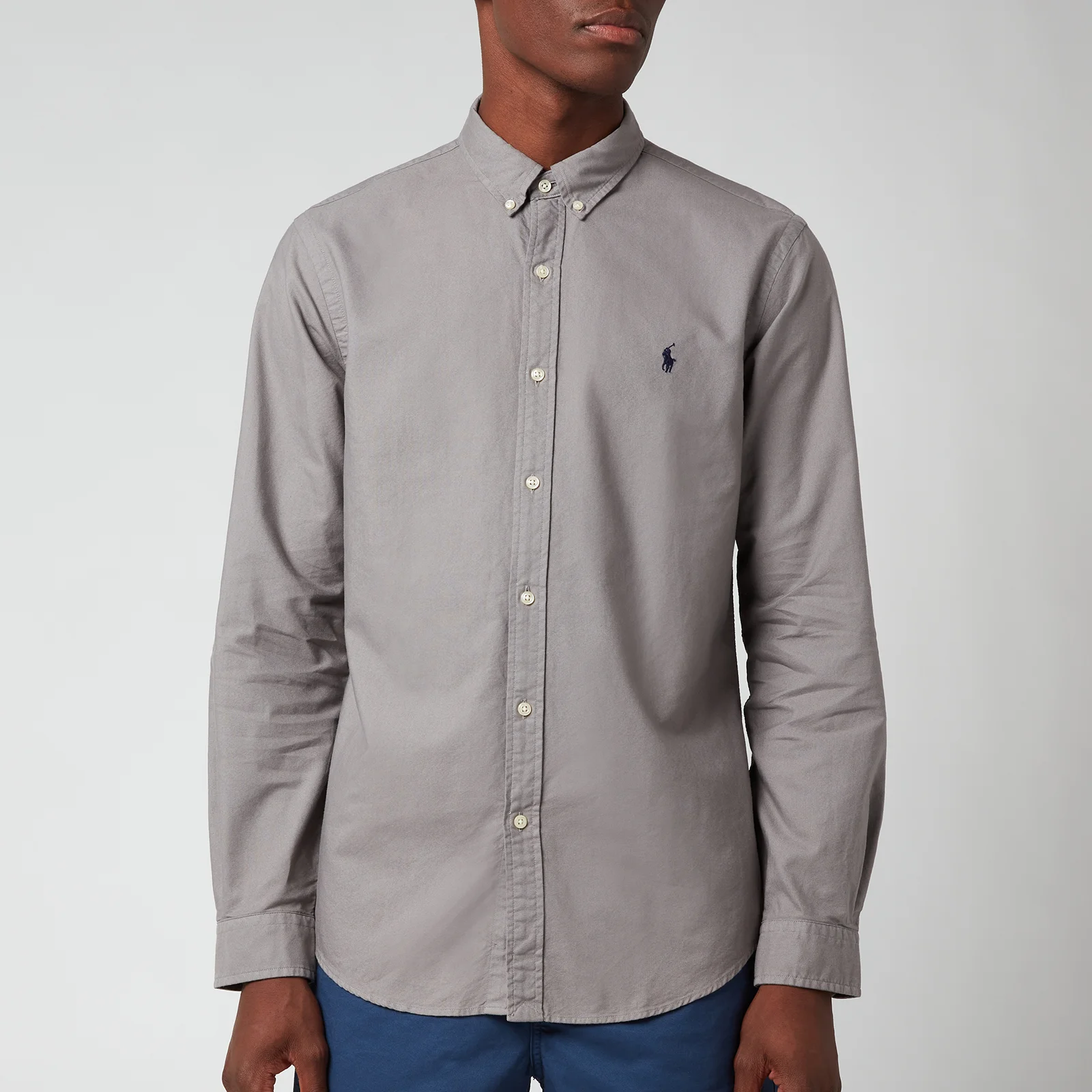Polo Ralph Lauren Men's Slim Fit Garment Dyed Oxford Shirt - Perfect Grey Image 1