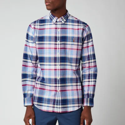 Polo Ralph Lauren Men's Slim Fit Yard Dyed Oxford Check Shirt - Pink/Blue Multi
