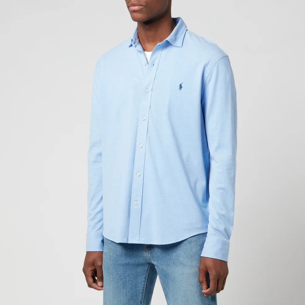 Polo Ralph Lauren Men's Mesh Oxford Shirt - Harbour Island Blue Image 1