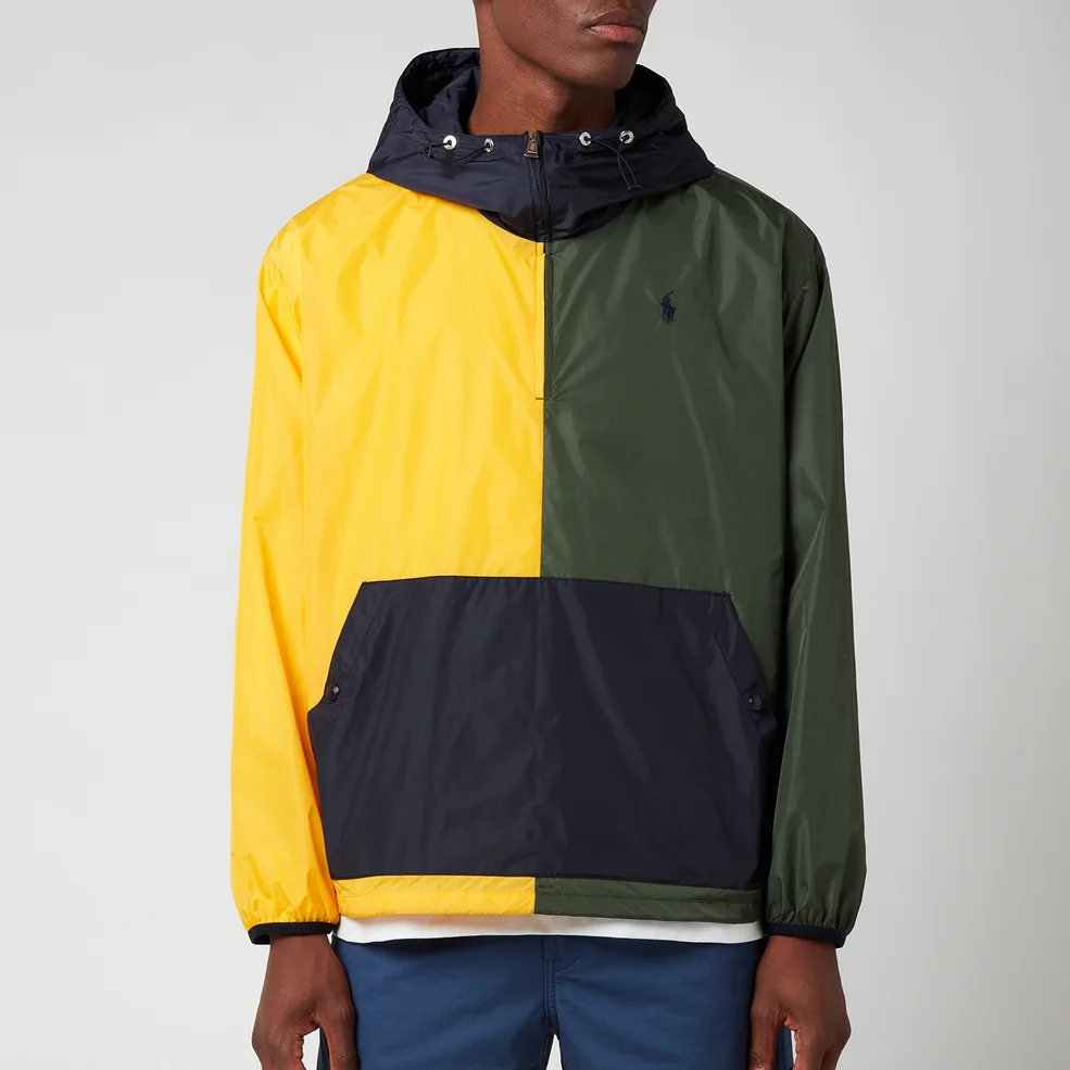Polo Ralph Lauren Men's Eastport Pullover Jacket - Army/Slicker Yellow Image 1