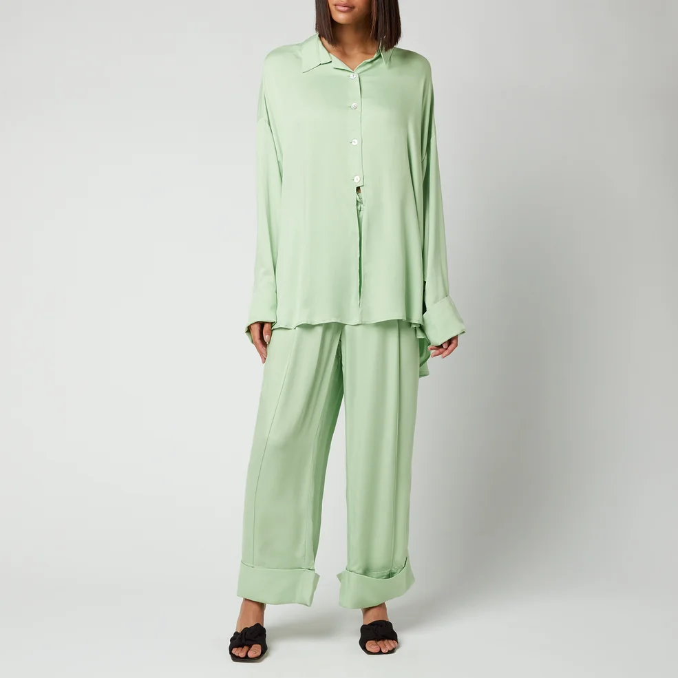 Sleeper Women's Sizeless Viscose Pajama Set - Green Image 1