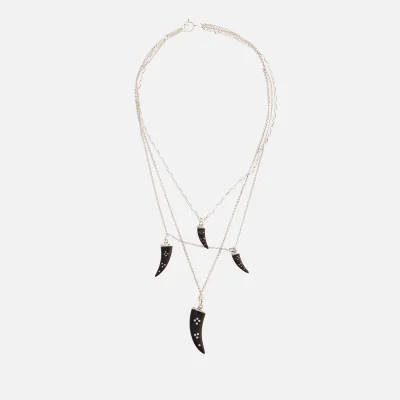 Isabel Marant Women's Layered Horn Necklace - BLACK/Silver