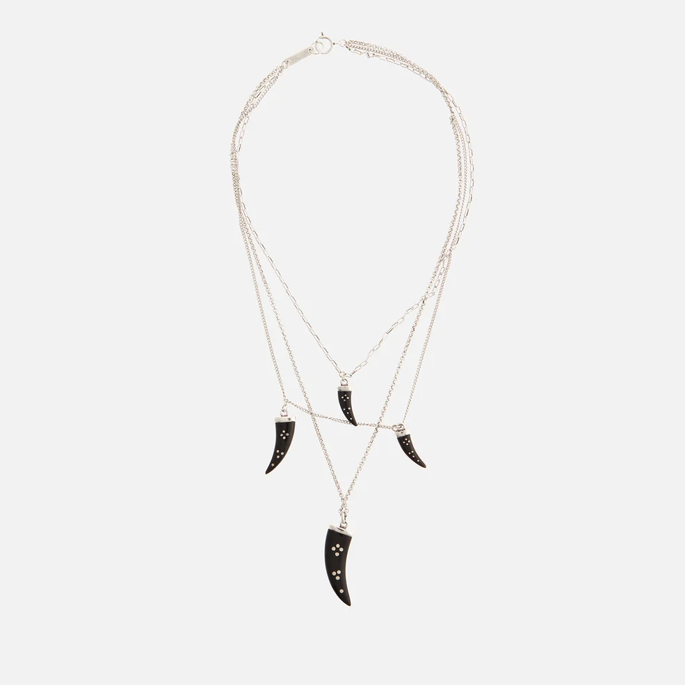 Isabel Marant Women's Layered Horn Necklace - BLACK/Silver Image 1