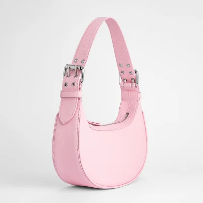 BY FAR Women's Soho Grained Leather Shoulder Bag - Peony