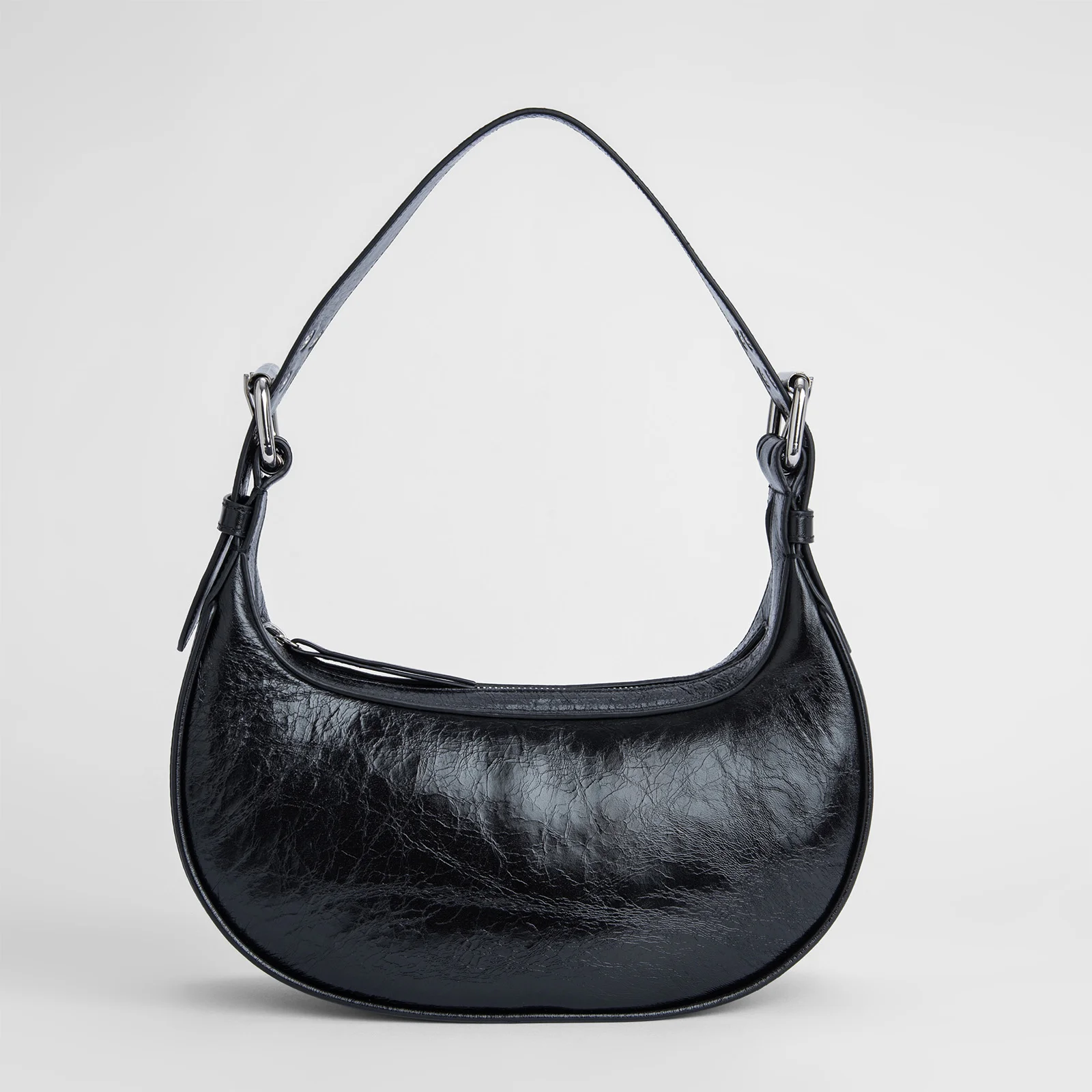 BY FAR Women's Soho Grained Leather Shoulder Bag - Black Image 1