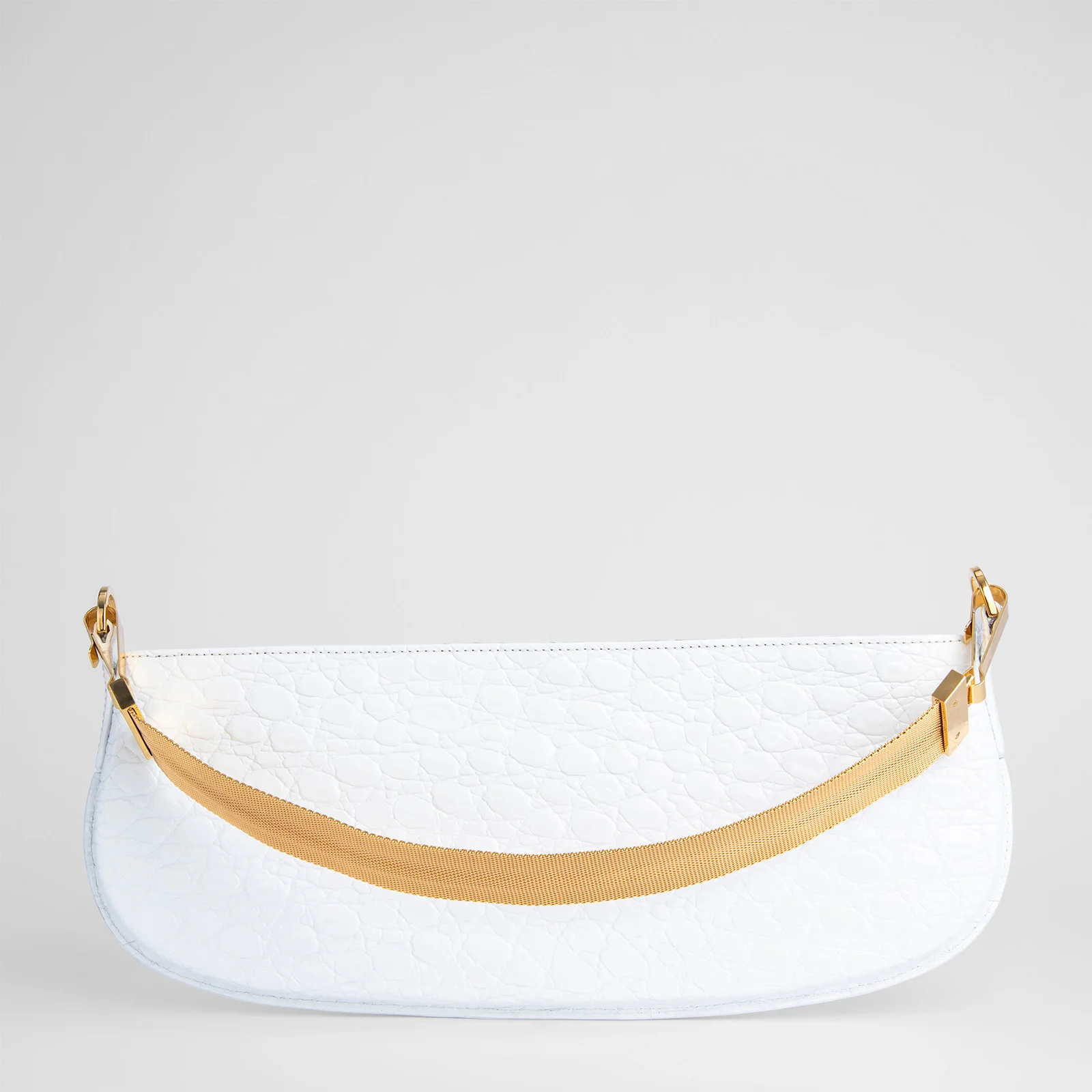 BY FAR Women's Beverly Croco Leather Bag - White Image 1