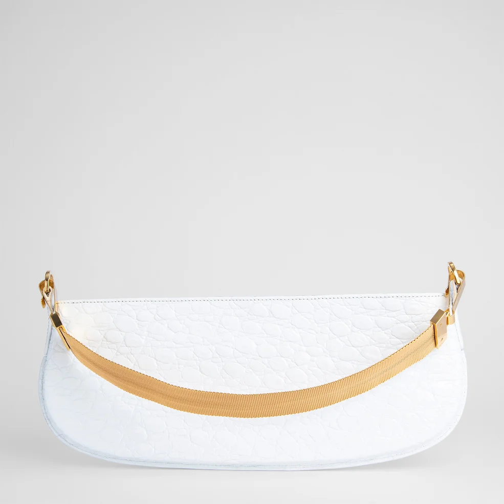 BY FAR Women's Beverly Croco Leather Bag - White Image 1