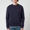 AMI Men's De Coeur Sweatshirt - Navy - Image 1