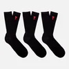 AMI Men's 3-Pack De Coeur Socks - Black - Image 1