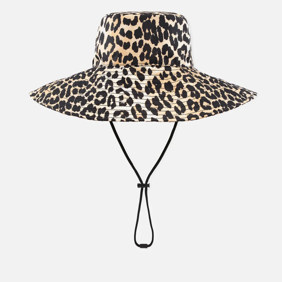 Ganni Women's Recycled Bucket Hat - Leopard Image 1