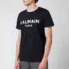 Balmain Men's Eco Sustainable Foil T-Shirt - Black/Silver - Image 1