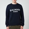 Balmain Men's Merino Knit Jumper - Navy/White - Image 1