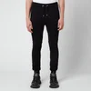 Balmain Men's Printed Ribbed Sweatpants - Black/White - Image 1