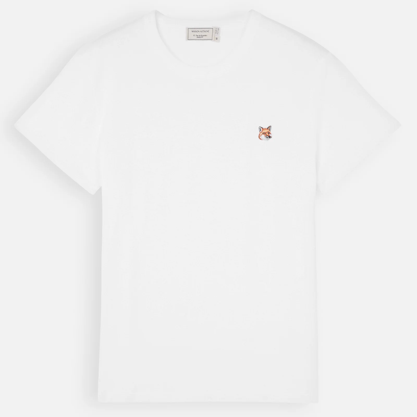 Maison Kitsuné Men's Fox Head Patch T-Shirt - White Image 1