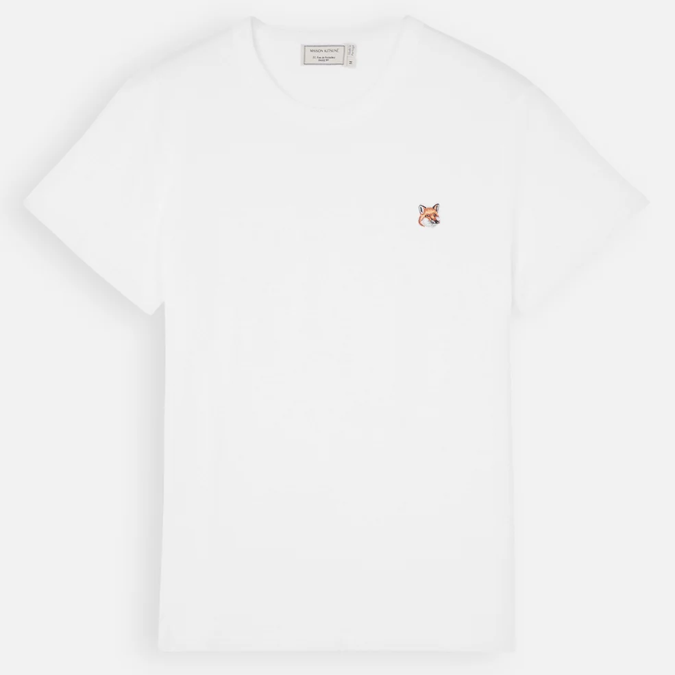 Maison Kitsuné Men's Fox Head Patch T-Shirt - White Image 1