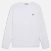 Maison Kitsuné Men's Fox Head Patch Long Sleeve T-Shirt - White - Image 1