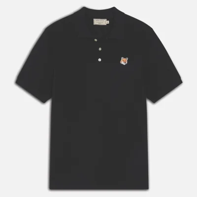 Maison Kitsuné Unisex Fox Head Patch Classic Polo Shirt - Black