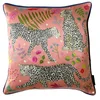 Karen Mabon Snow Leopards Cushion - Pink - 45x45cm - Image 1