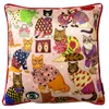 Karen Mabon Fashion Cats Cushion - Pink - 45x45cm - Image 1
