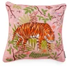 Karen Mabon Tiger Blossom Cushion - Pink - 45x45cm - Image 1