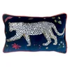 Karen Mabon Leopard Embroidered Cushion Left - 38x45cm - Image 1