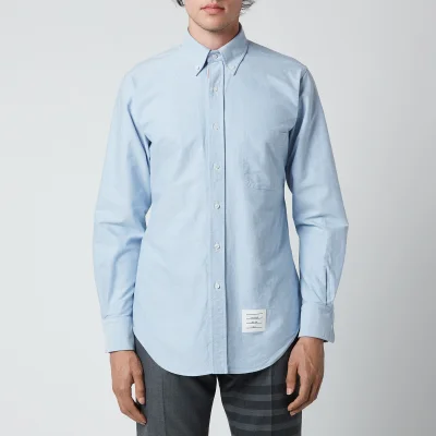 Thom Browne Men's Tricolour Placket Classic Fit Shirt - Light Blue - 1/S