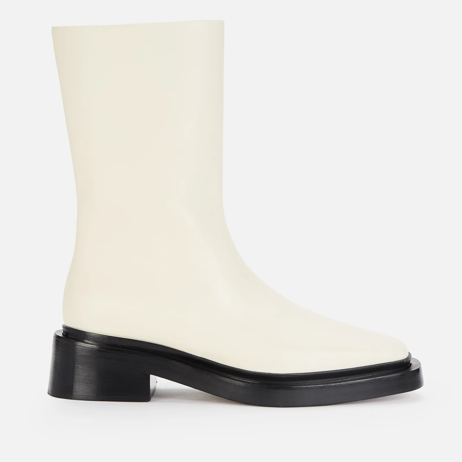Neous Women's Bosona Leather Mid Calf Boots - Cream Image 1