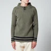 Maison Margiela Men's Relaxed Collar Pullover Hoodie - Military/Navy - Image 1