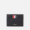 Thom Browne Men's Double Sided Card Holder In Pebble Grain - Black - Image 1