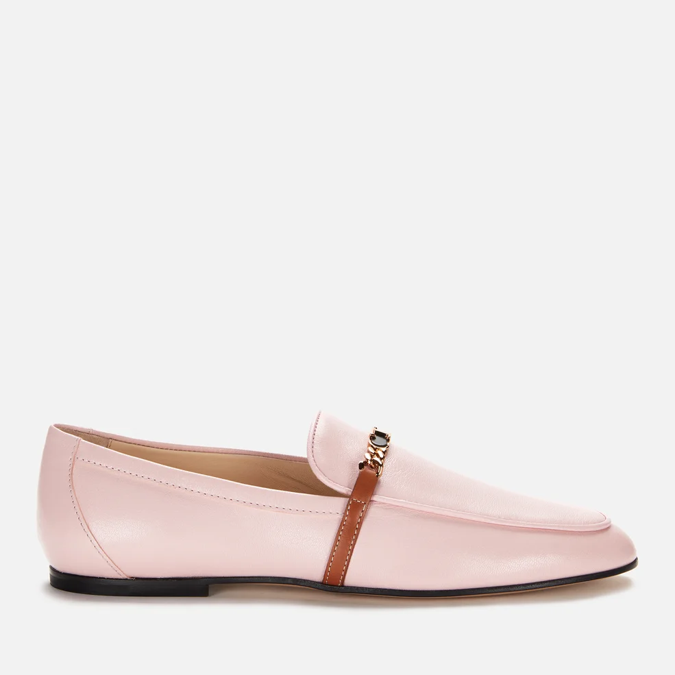 Tod's Women's T Chain Leather Loafers - Pink Image 1