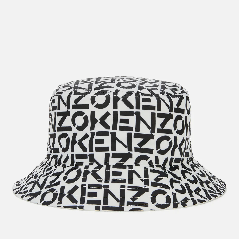 KENZO Men's Monogram Reversible Bucket Hat - Off White Image 1