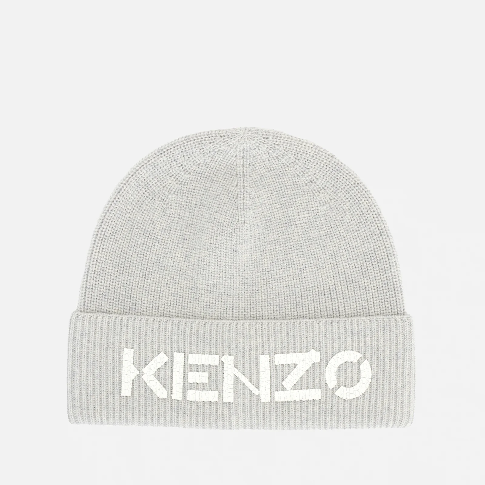 KENZO Men's Printed Logo Beanie - Pale Grey Image 1