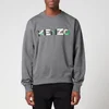 KENZO Men's Multi Colour Logo Oversized Sweatshirt - Middle Grey - Image 1