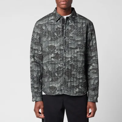 KENZO Men's Printed Quilted Shirt - Lime Tea