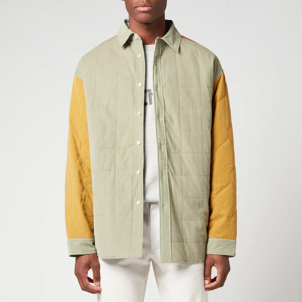 KENZO Men's Reversible Quilted Shirt - Lime Tea Image 1